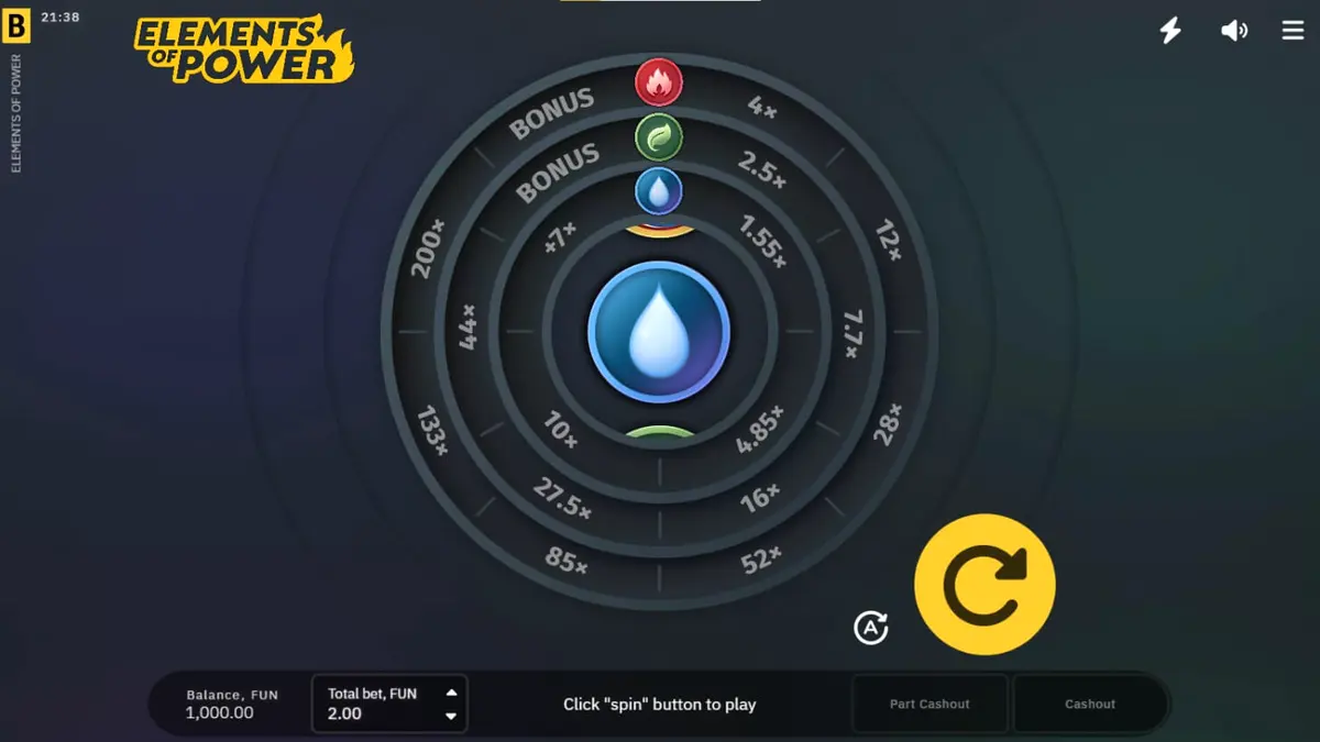 Elemen mistis dalam permainan slot Elements of Power