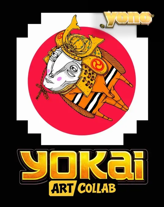 Tampilan visual slot Yokai dengan elemen seni Jepang dan simbol monster